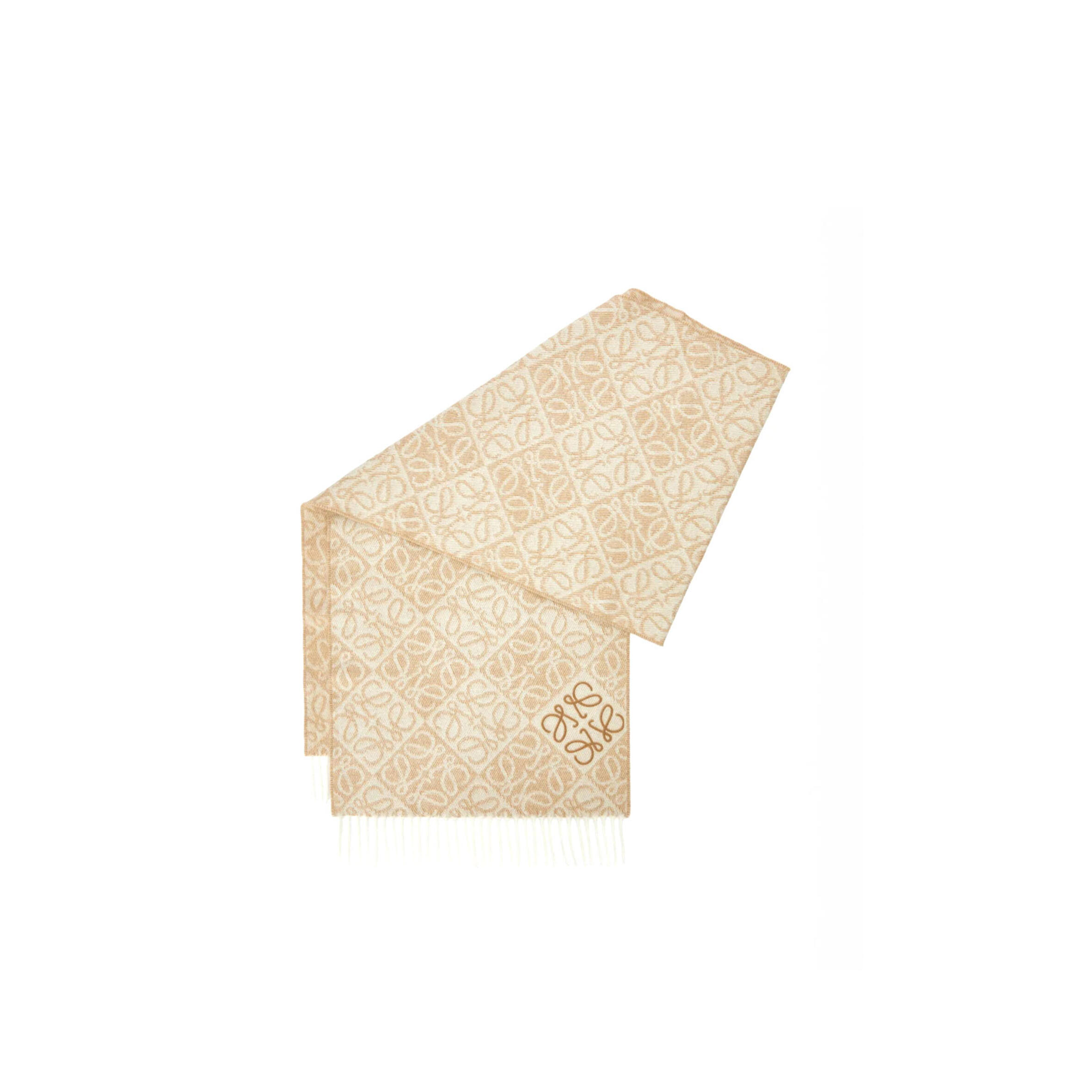 LOEWE ANAGRAM SCARF IN WOOL AND CASHMERE F811SS1X01 (180*38cm)